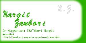 margit zambori business card